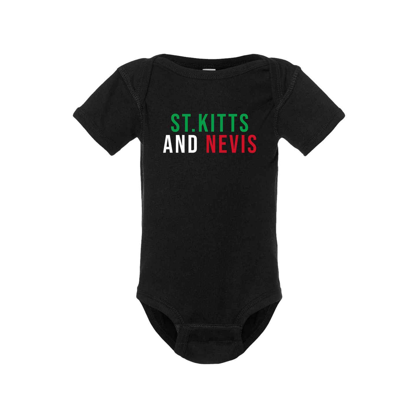Saint Kitts & Nevis Short Sleeve Onesie - Babies & Toddlers